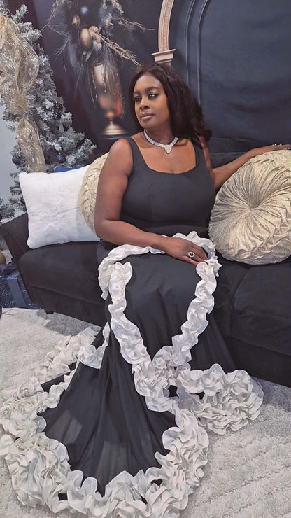 Black Rose Maxi Dress