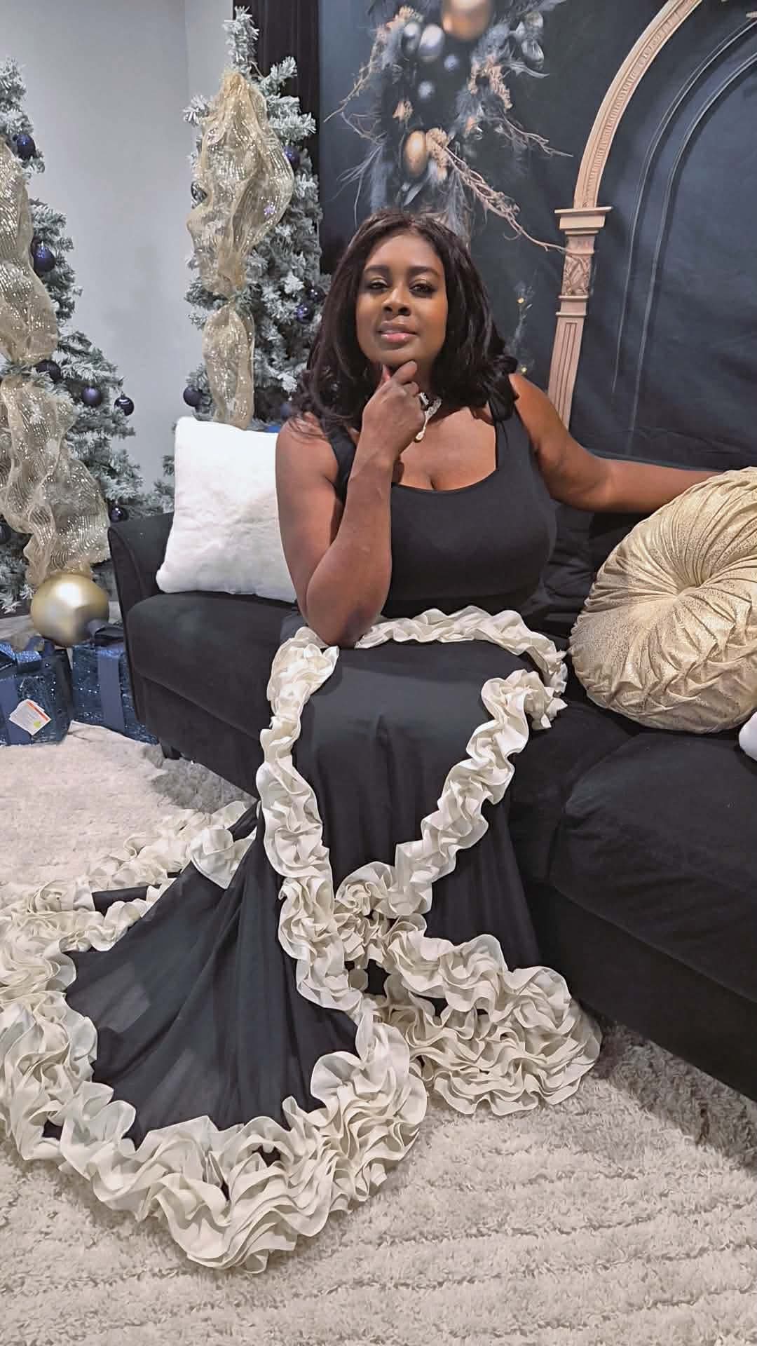 Black Rose Maxi Dress